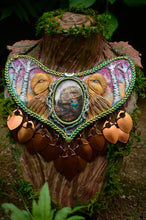 Barn Owl Forest Armor Collar with Labradorite