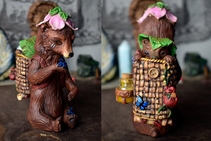 Papa Butterfly - Bear with Cub - 6.25" Sculpture