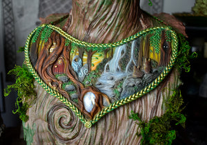 Magic Forest Armor Collar with Moonstone