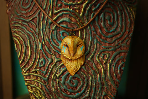 Barn Owl Necklace [Made-to-Order]