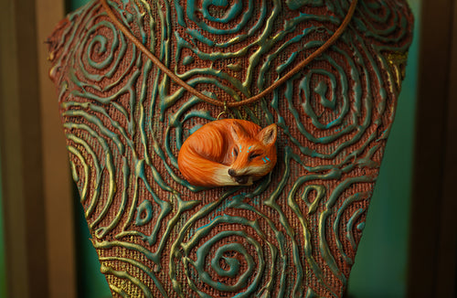 Sleeping Fox Necklace [Made-to-Order]