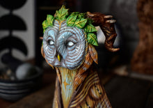 Great Grey Owl Brahmin Moth - 6" Sculpture