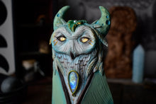 Snowy Owl Luna Moth with Moonstone - 7" Sculpture