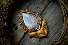 Barn Owl with Labradorite Necklace
