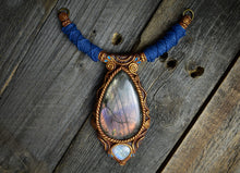 Labradorite with Moonstone Half-Collar Necklace