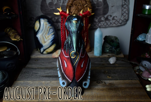 AUGUST PRE-ORDER - Raven with Cecropia Moth Wings - 7