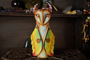 Barn Owl Comet Moth - 7.5" Sculpture