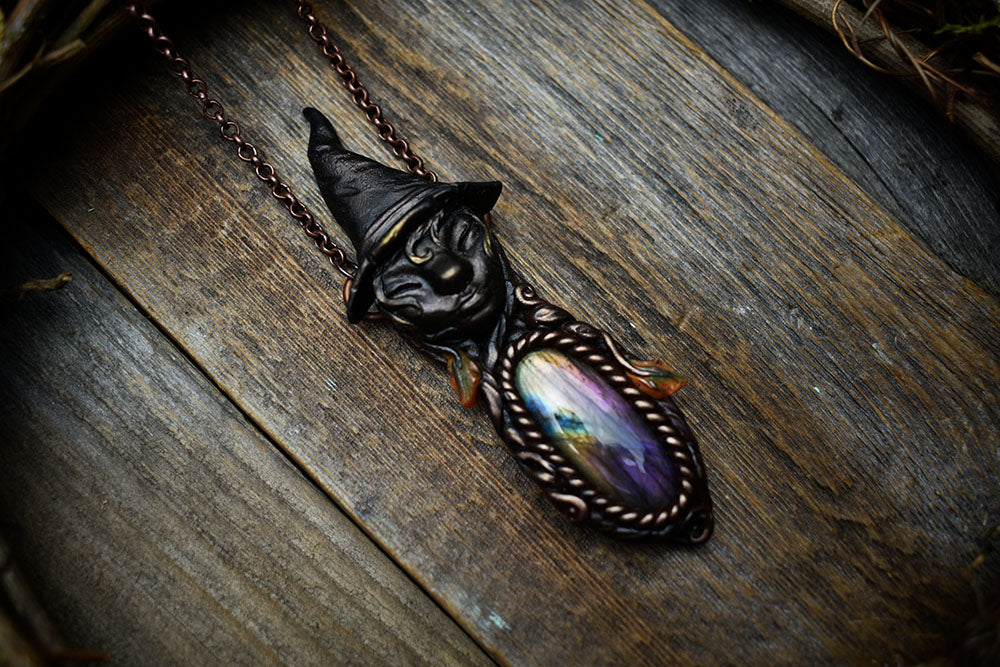 Witch with Labradorite Necklace