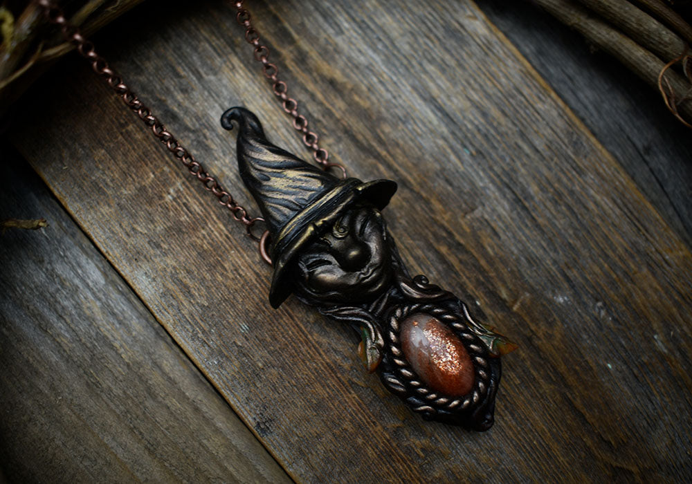 Witch with Sunstone Necklace