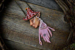 Mushroom Faerie Necklace
