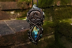 Labradorite Triquetra Forest Necklace