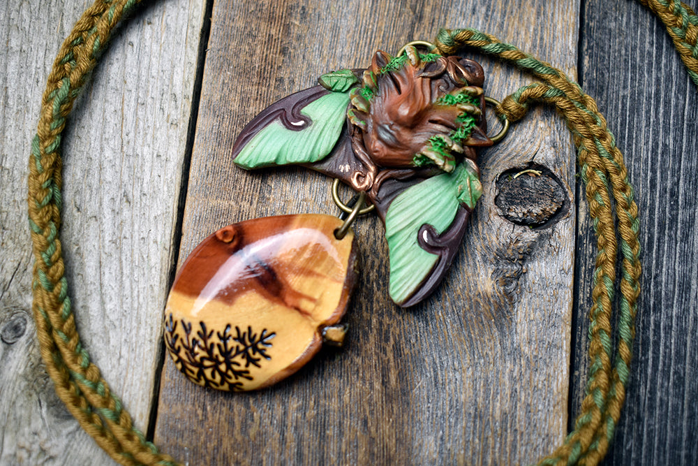Hanahonua Collab - Forest Goddess with Sequoia Wood Necklace
