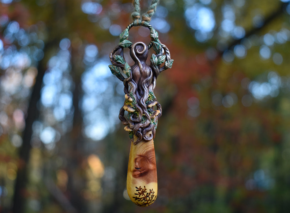 Hanahonua Collab - Tree Goddess with Sequoia Wood Necklace