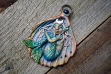 Mermaid with Blue Goldstone Necklace