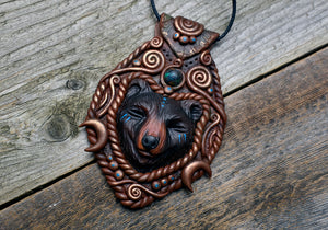 Bear with Azurite Necklace
