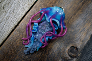Jellyfish with Grape Agate Necklace