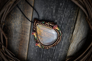 Labradorite Mushroom Forest Necklace