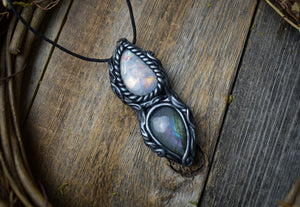 Labradorite with Moonstone Necklace