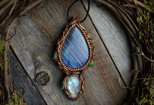 Labradorite with Moonstone Necklace
