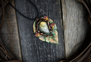 Labradorite Leaf Necklace
