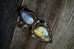 Labradorite with Moonstone Necklace