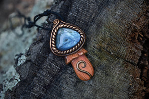 Labradorite Mushroom Necklace