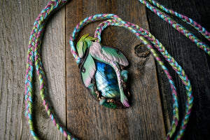Luna Moth Dragon with Labradorite Necklace