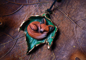 Sleeping Fox Monarch Spirit Necklace