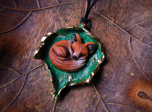 Sleeping Fox Monarch Spirit Necklace