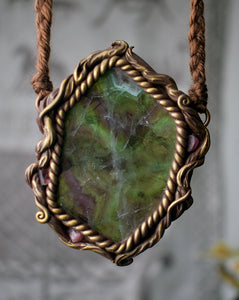 Fluorite with Tourmaline Necklace