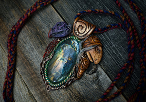 Dark Crystal ~ Skeksis and Mystic with Labradorite Necklace