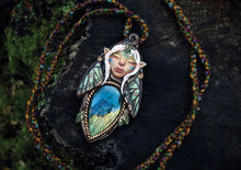 Spanish Moon Moth Faerie with Labradorite Necklace