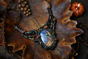 Pumpkin Patch Half-Collar with Labradorite