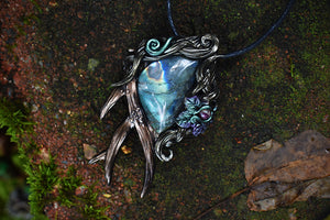 Cernunnos - Labradorite with Tourmaline Necklace