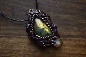Labradorite with Citrine Forest Necklace