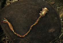 Woodland Owl Dread Bead with Braided Yarn - 10mm diameter hole