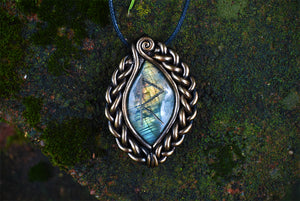 RAIDHO Rune Carved Labradorite Necklace