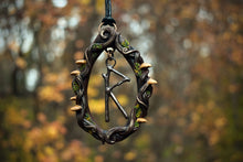 Copper Ashes x MothMagick - Copper Raidho Twig Rune Necklace