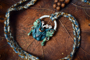 Cosmic Luna Moth Bunny Necklace