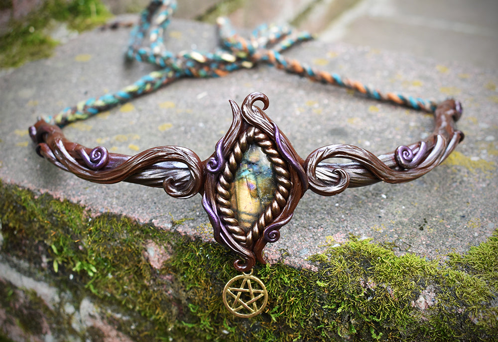 Labradorite Woodland Pentacle Circlet
