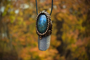 Fluorite with Labradorite Necklace