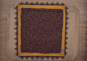 Forest Spirit Altar Cloth - 10.5 x 11" - Black on Yellow