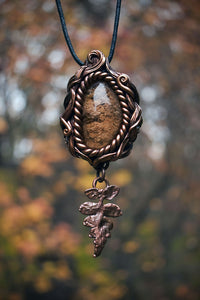 Copper Ashes x MothMagick - Lodolite with Copper Fern Necklace
