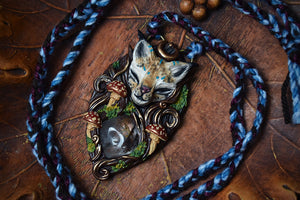 Lynx Forest Spirit with Lodolite Necklace