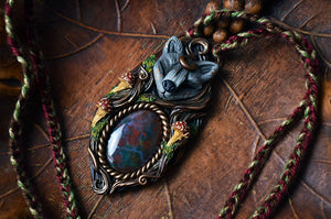 Wolf Forest Spirit with Fancy Jasper Necklace