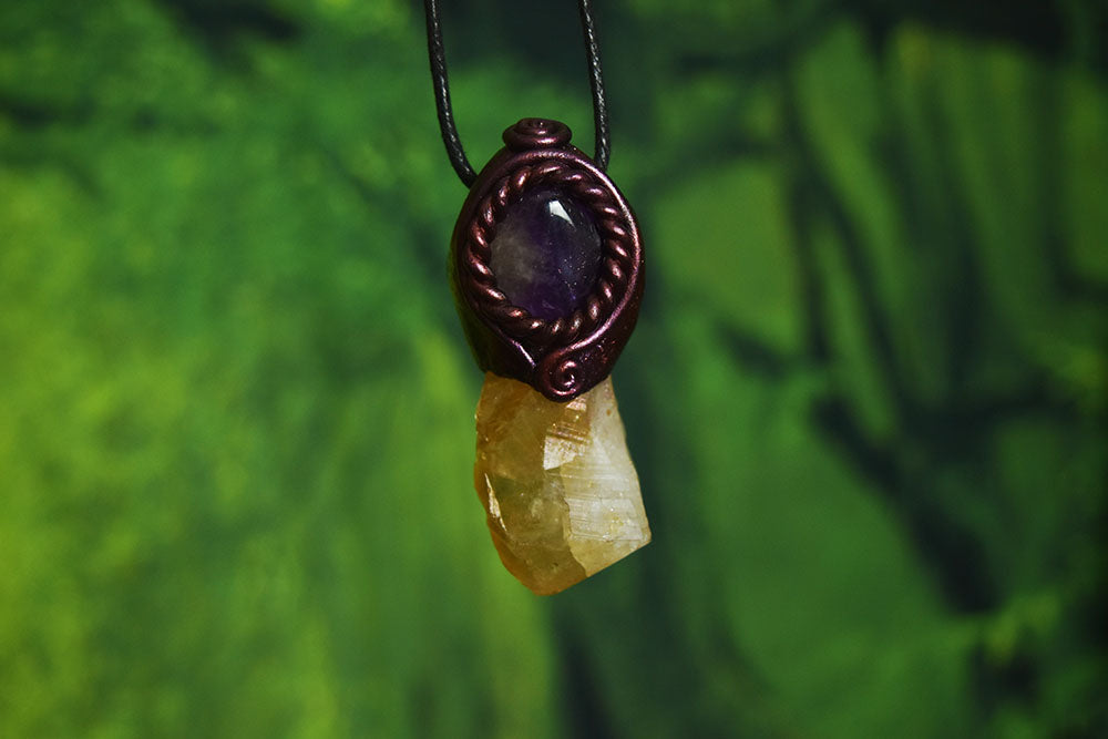 Citrine with Amethyst Necklace