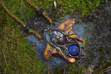 Comet Moth Forest Fae with Dichroic Lampwork Cab and Beads Necklace