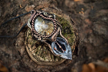Copper Ashes x MothMagick - Ammonite with Copper Nut Shell Necklace