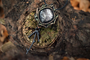 Copper Ashes x MothMagick - Hypersthene with Copper Tiwaz Twig Rune