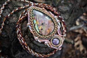 Labradorite with Ruby Necklace
